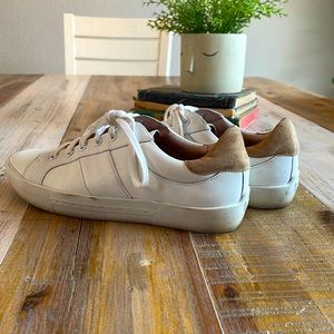 JOIE Size 6 (EUR 37 1/2) Dakota Sneaker White leather/Suede Heel